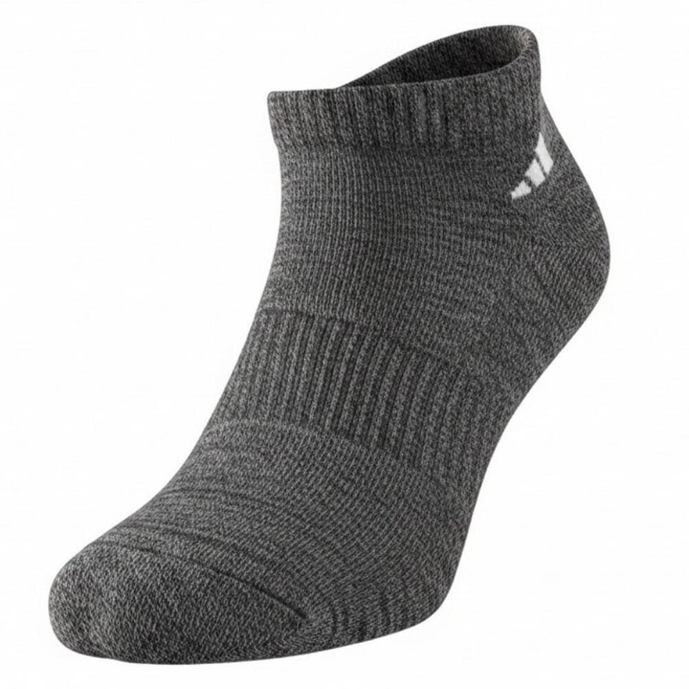 adidas 6 Pair Quater Socks Black - Onix Space Dye Climacool Logo Size Mens 6-12